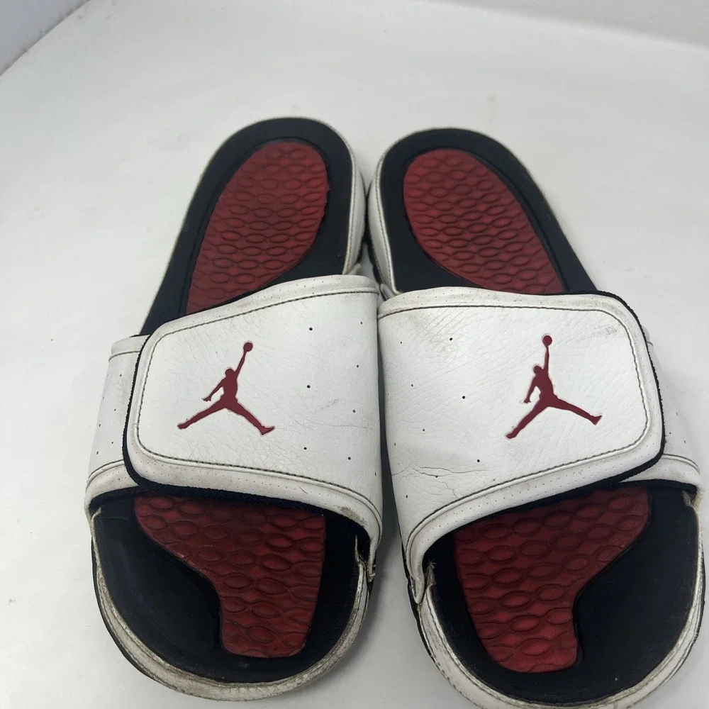 Nike Air Jordan Hydro 2 Slides Slip On Sandals Mens Size 11 White Red 312527